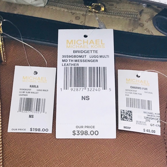 3PCS Michael Kors Bridgette Messenger Bag Wallet - Picture 8 of 8